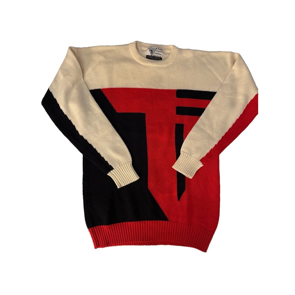 vtg 80s TYROLIA By Head Wool Bl Ski Sweater Pullover Crew Retro  Womens Sz S